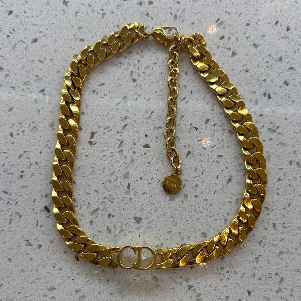 Gold Chain Necklace with CD Logo
